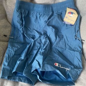 Champion 6” Nylon Shorts with zipper pockets, Living in Blue